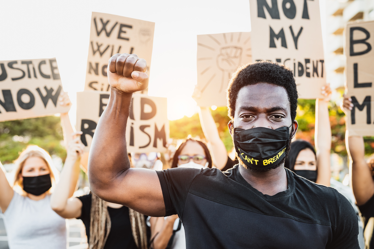 Black Lives Matter Activist Movement Protesting against Racism 